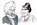 Indian couple cartoon caricature